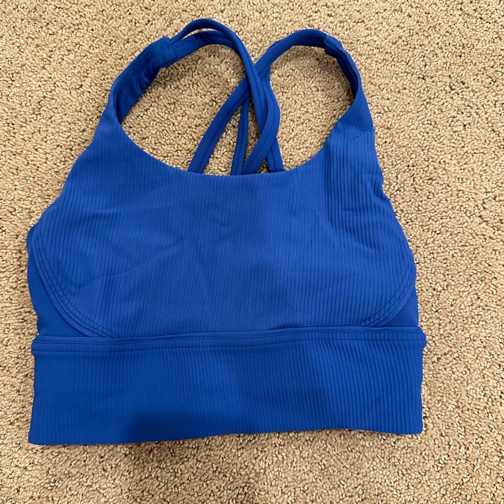 blue lululemon sports bra